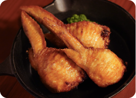 揚げ手羽ぎょうざ3本